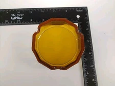 🔥Vintage 4x4x1 Inch Amber Glass Ashtray 1970's-1980's🔥