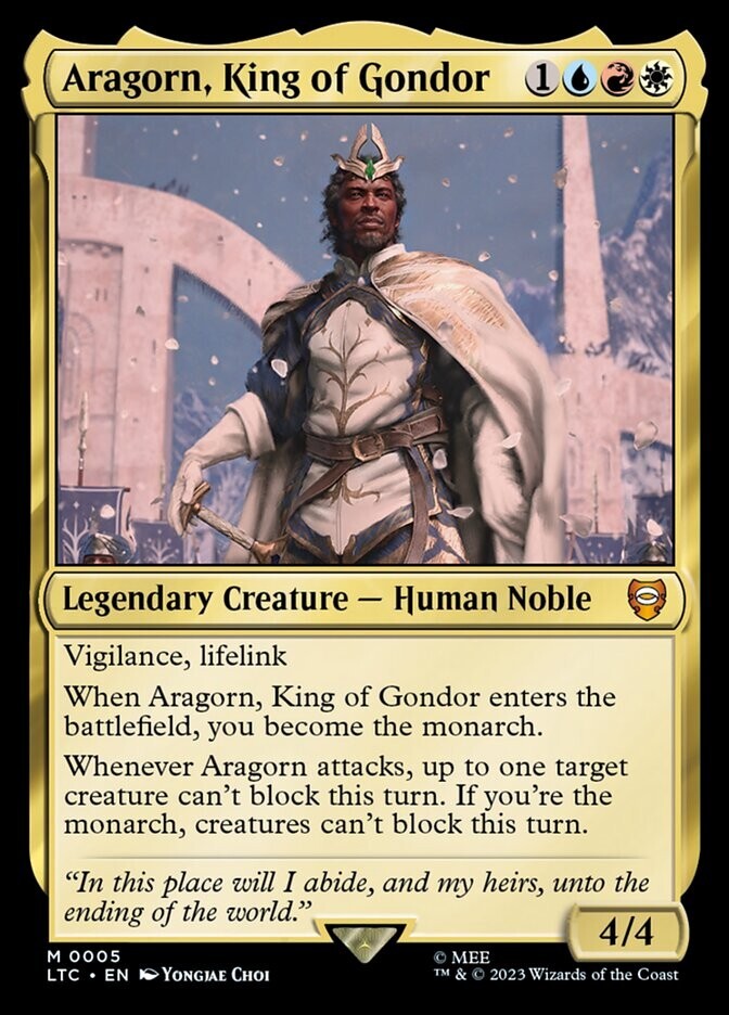 mtg aragorn card Magic: The Gathering The Lord of the Rings: Tales of Middle Earth