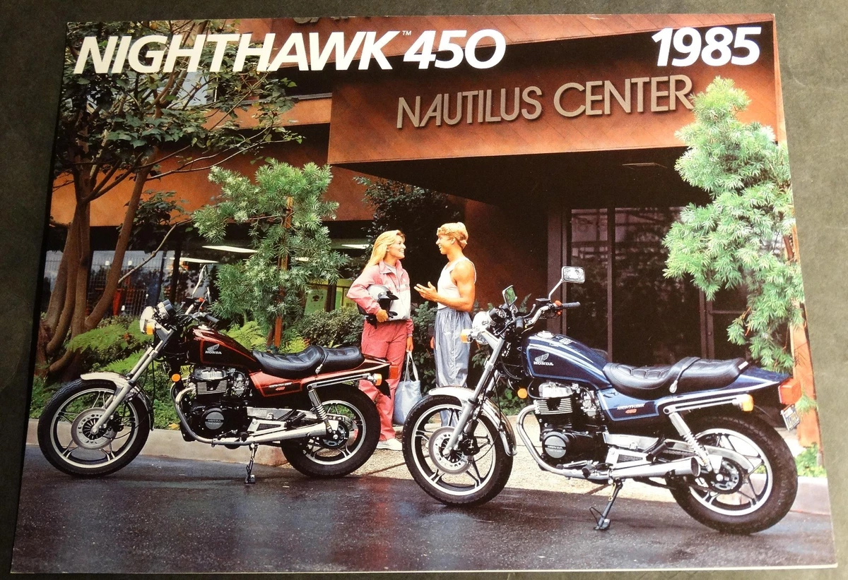 1985 HONDA MOTORCYCLE NIGHTHAWK 450 SALES BROCHURE 4 PAGES 414