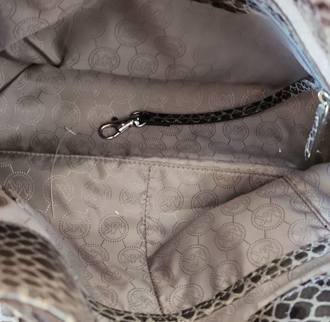MICHAEL KORS Hamilton Dark Grey Python Snakeskin … - image 8