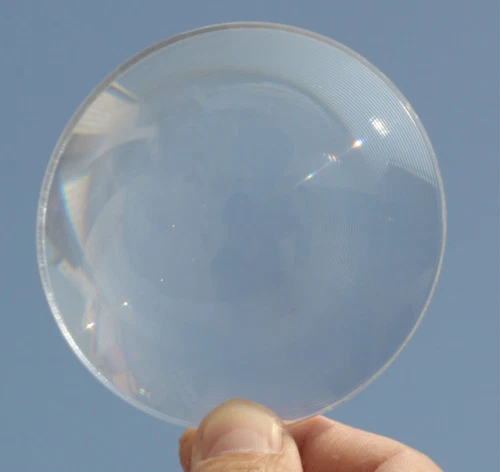 Lente Fresnel 230 mm óptica plástico condensador solar plano lupa focal 110 mm - Imagen 7 de 7