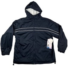 NWT NY Classic Sports Jacket Women's 4-in-1 L/S Hooded Full Zip Pockets Blue 1X