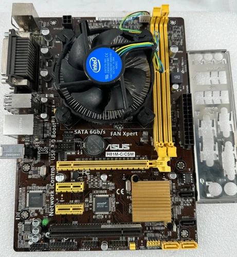 ASUS H81M-C/CSM Motherboard H81 (4th Gen) LGA1150; I3-4150 CPU+HEATSINK