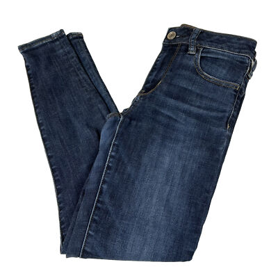 American Eagle Women s Jeans 2 Hi Rise Jegging Dark Wash Blue Stretch #0984