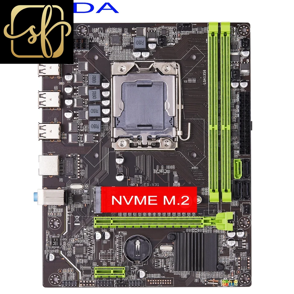 X79 Motherboard Set with Xeon E5 2420 V2 Cpu PCI-16X 8Gbx2 16GB 1600 12800R DDR3 - Image 2 of 4