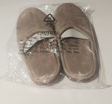 Men s Memory Foam Slippers / with TPR Insole Medium/ Tan