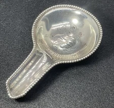 Antique Sterling Silver Cigar Ashtray Holder Rest Stand Size 4.50”