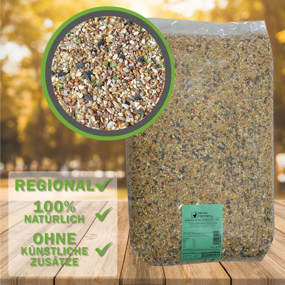 Hühnerfutter Körner Premium - KÖRNER-VITAL EXZELLENT PLUS 30 kg - GVO Frei - Bild 2 von 4