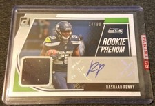 2018 DONRUSS FOOTBALL RASHAAD PENNY ROOKIE PHENOM RELIC AUTO 24/99*REDEMPTION*