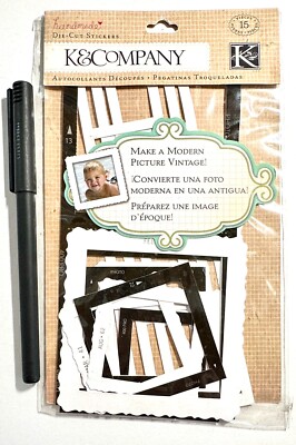K & Co Die Cut Frames Stickers Scrapbooking Card Craft Embellishments