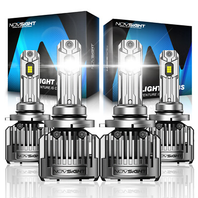 NOVSIGHT LED Headlight Bulbs H11 H4 High Low Beam Fog Light 6000K Super White