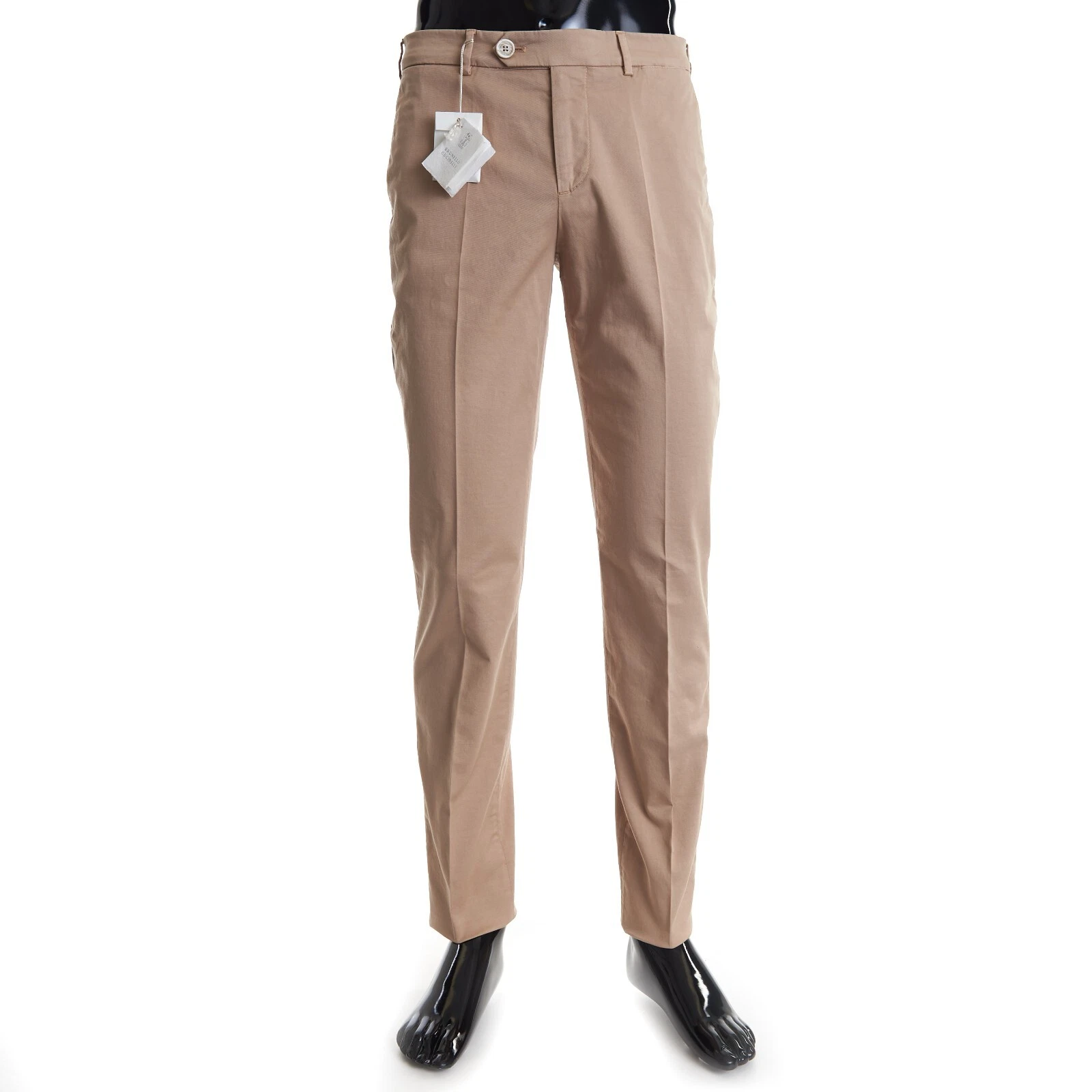 Brunello Cucinelli — BRUNELLO CUCINELLI 595$ Havana Brown Italian Fit Trousers Pants Cotton Gabardine