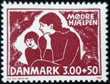 TIMBRE du DANEMARK - AIDE aux MÈRES N°932 NEUF ** MNH