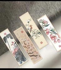 30 PC Bookmark Set Traditional Asian Painting 1.5" x 6" New Free Ship 53