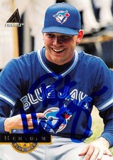 Pat Hentgen autographed baseball card (Toronto Blue Jays, 67) 1994 Pinnacle #316