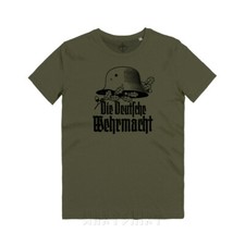 Maglietta Esercito Tedesco Die Deutschen Wehrmacht Stahlhelm WK1 Helmet T-Shirt