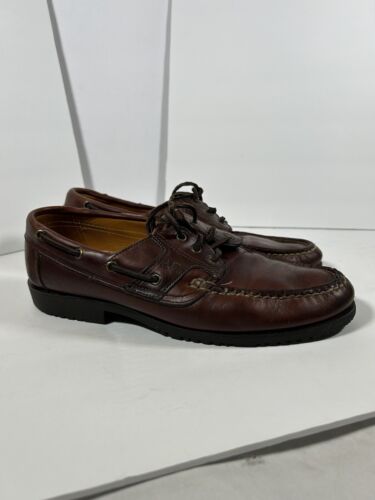 Allen Edmonds Men's Brown Leather Boat Shoes Leath