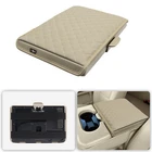 Console Lid Armrest Protect Cover Beige for 1999-2010 Ford F-250 F-350 Jump Seat
