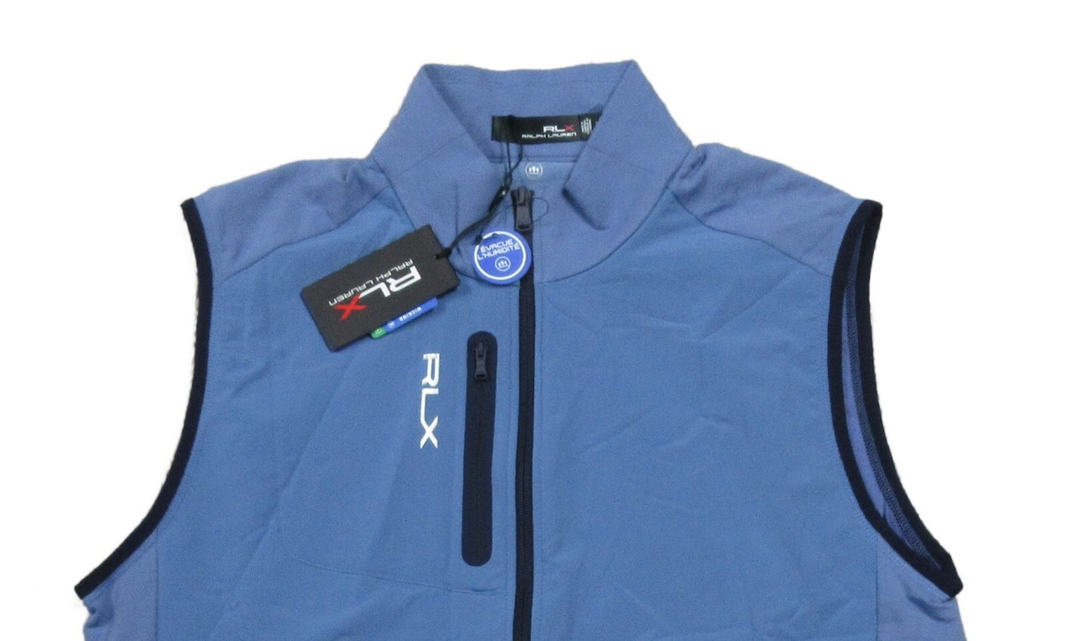 RLX Ralph Lauren Men's Blue Lightweight Moisture Wicking Full Zip