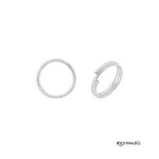 6 Sterling Silver Split Jump Ring 8mm 22ga 0.65mm wire 99618