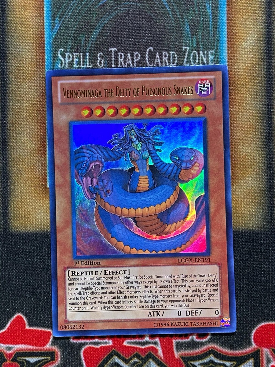 Yugioh Vennominaga The Deity Of Poisonous Snakes LCGX-EN191 Ultra Rare 1st  Ed NM