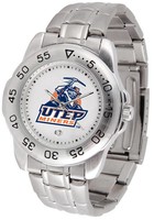 Utep Miners Men's Stainless Steel Logo Watch Utep Miners Men's Stainless Steel Logo Watch