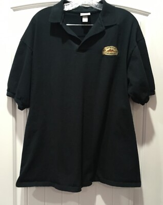 ANVIL MEN'S POLO KNIT SHIRT / SIZE XL / BLACK / DENVER COLORADO PATCH