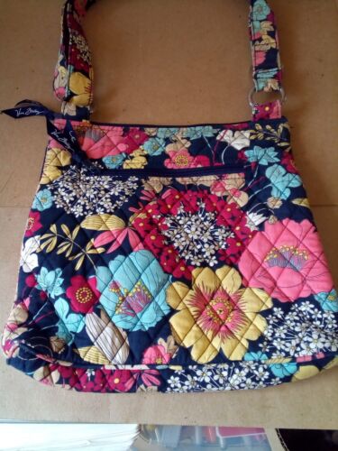 Vintage Vera Bradley Reißverschluss Beuteltasche Handtasche 2 Griffe Blumenmuster mit Taschen - Bild 3 von 12
