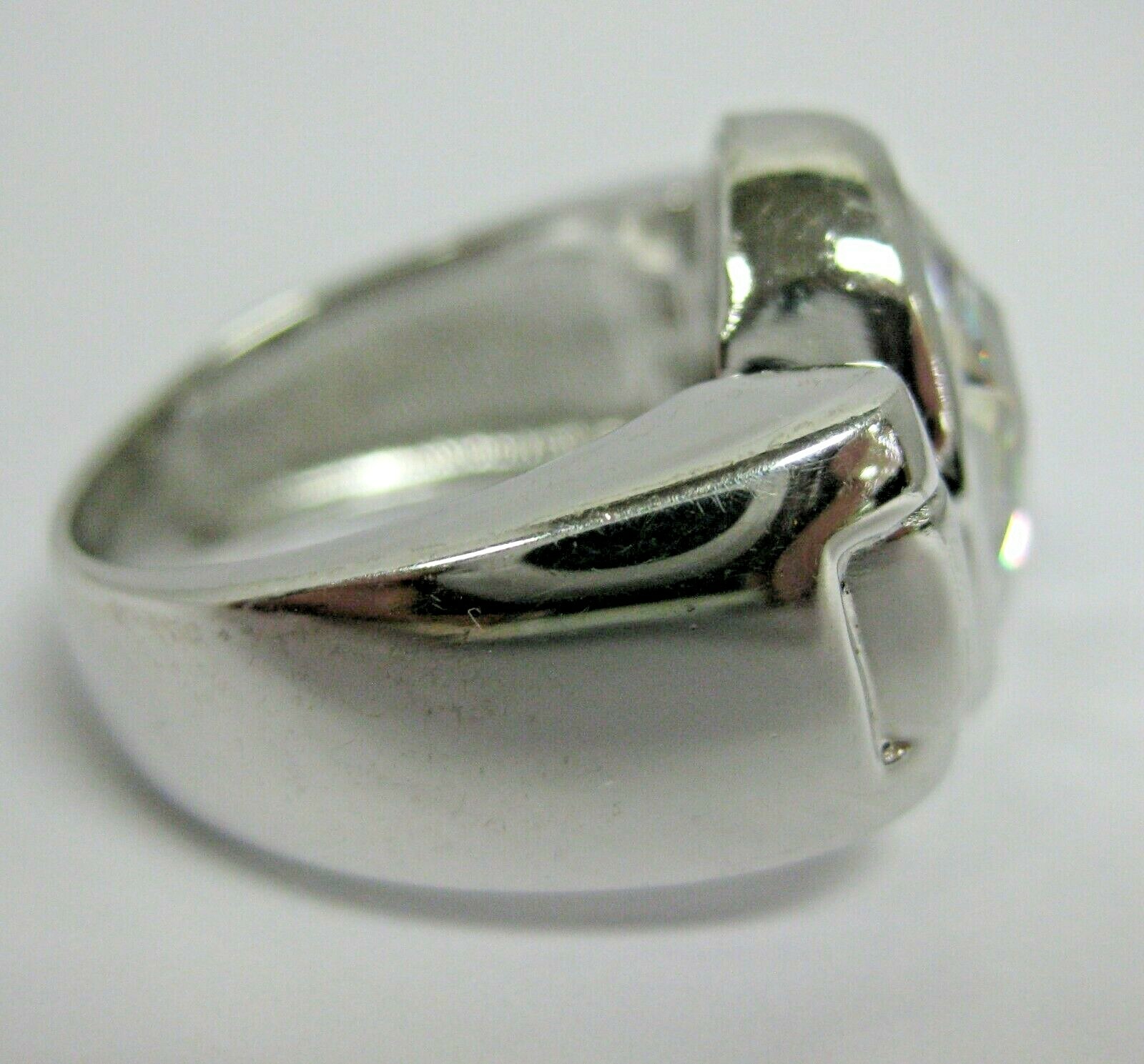 Sterling Silver Bold Statement Ring Checkerboard … - image 4