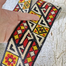 63 X 3.25  multiples available  1940 Vintage French needlework needlepoint ta