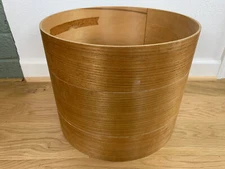 6-Ply 12 x 15" Snare Tom Drum Virgin Shell Raw Project Undrilled Teak Outer Ply