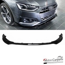 Glossy Black For 2020-2024 Audi A4 S4 Front Bumper Splitter Lip Lower Spoiler