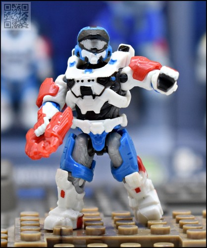 HALO MEGA CONSTRUX AZUL BLANCO ROJO PEPSI SPARTAN MARK VII MINI FIGURA HÉROES 16 - Imagen 1 de 5
