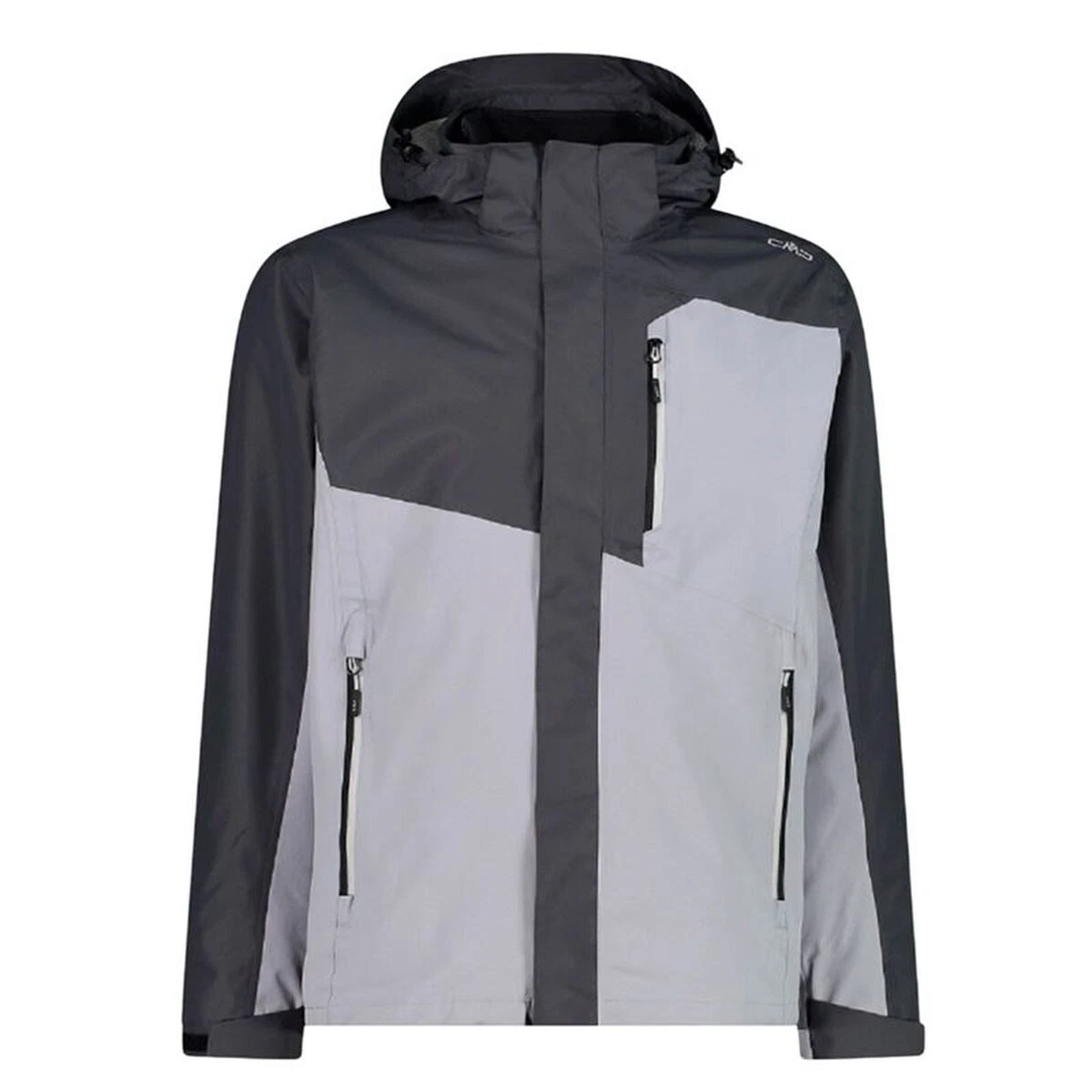 Giacca impermeabile da uomo con cappuccio con tasche, giacca antipioggia con cerniera, giacca a vento da uomo, per autunno inverno, arrampicata, escursionismo, Blu scuro, 3XL