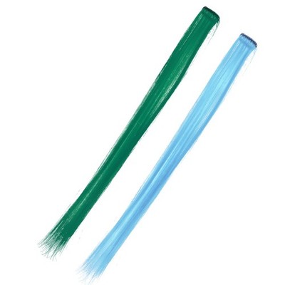 10Pcs Clip in Hair Extensions Colored Straight Hairpiece for Cosplay Party