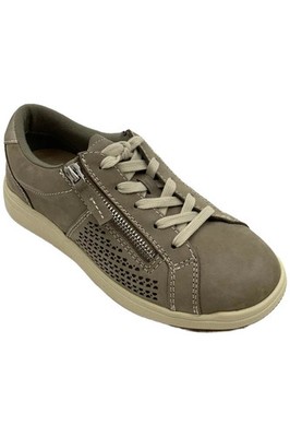 Earth Women's Netta Lace-Up/Zip Sneakers Taupe