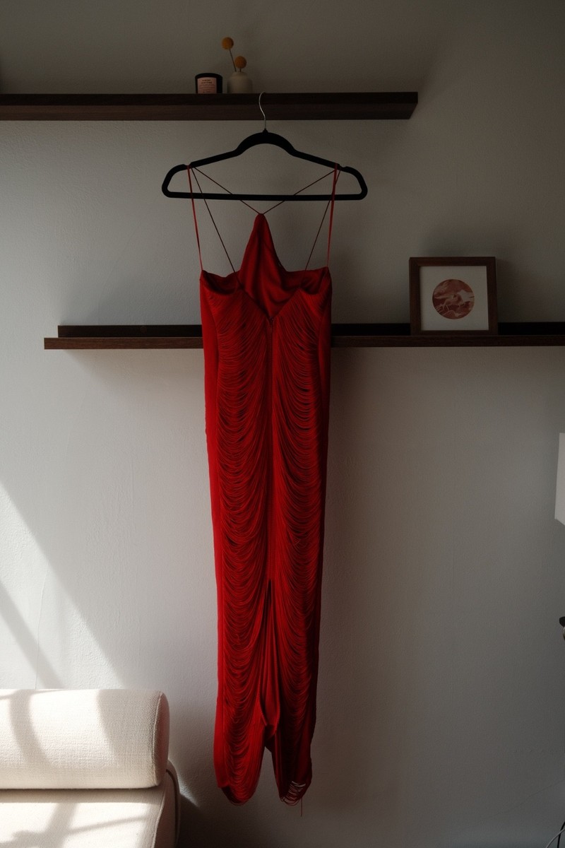 mango capsule collection red dress Mango Capsule strappy maxi dress with lace detail in red
