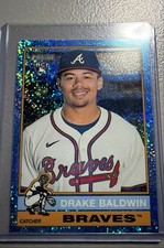 2025 Topps Heritage High Number - Drake Baldwin #Chrome Light Blue Sparkle (RC)