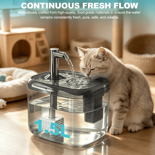 Automatic Pet Water Fountain in Black, photo 2