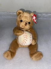 TY Beanie Baby - SHORTSTOP the Baseball Bear 7 inch - MWMTs Stuffed Animal Toy