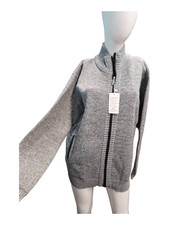 Vcansion Gray Full Zip Cardigan Sweater Mens size Large