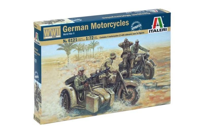 ITALERI 1/72 WWII GERMAN MOTORCYCLES - Immagine 2 di 4