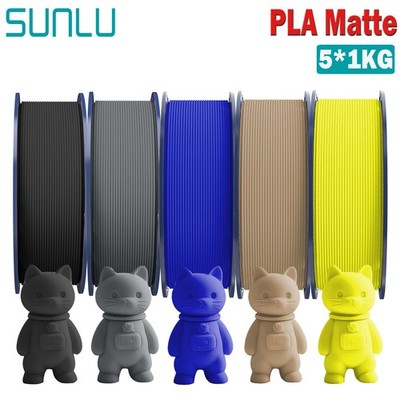 SUNLU 5KG Matte PLA 3D Drucker Filament PLA 1.75mm 1KG/ROLL Matte Oberfläche