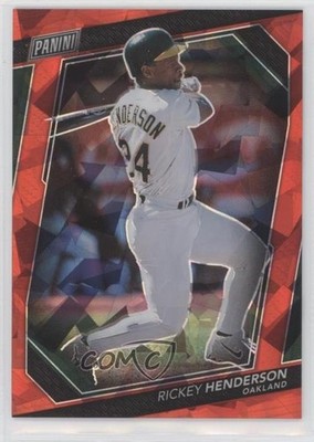 2023 National Convention VIP Gold Pack Red Sparkle Prizm Rickey Henderson n7r