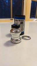 Cane Creek Solos 1 1/8" threadless headset w/ 2 covers, silver, NOS, NIB, RARE 