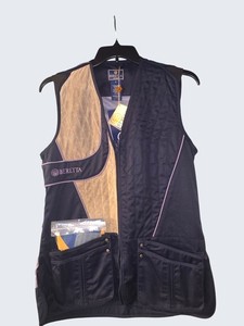 Beretta Mens Navy Uniform Shooting Vest W/ Recoil Reducer Size Large
