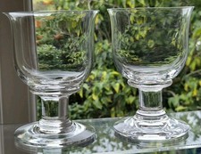 Pair of Dartington Crystal Regency Goblets 13.5cm tall Frank Thrower