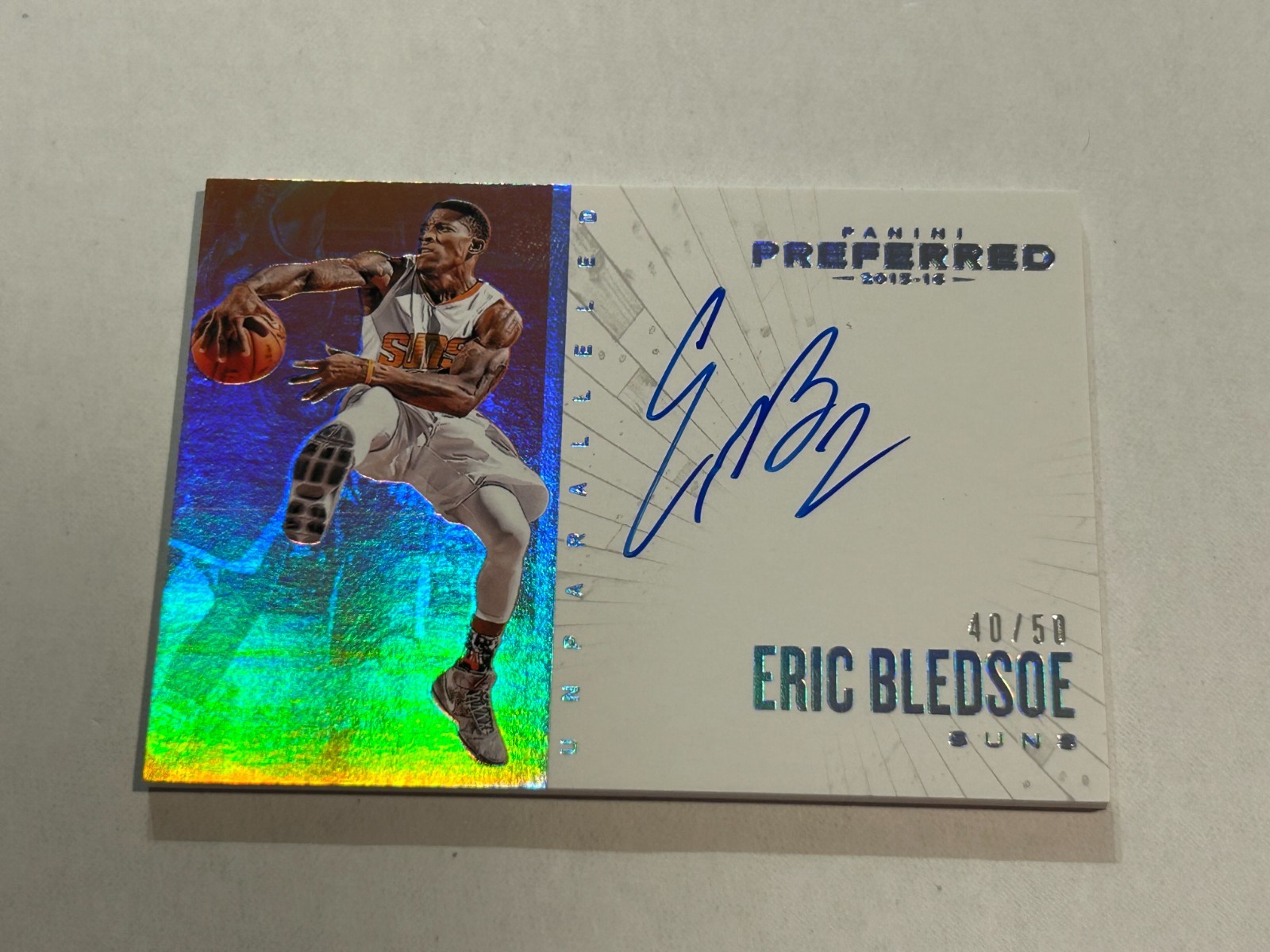2015-16 Panini Preferred Eric Bledsoe 40/50 Unparalleled On Card Auto E1