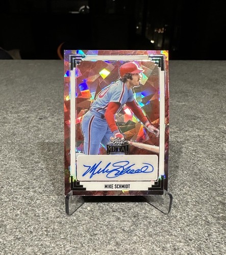 2024 Leaf Metal Baseball - Mike Schmidt Red Cracked Ice ONE OF ONE Auto #1/1