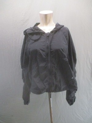 NWT Joy Lab Size M Womens Black Hooded Full Zip Long Sleeve Windbreaker 402